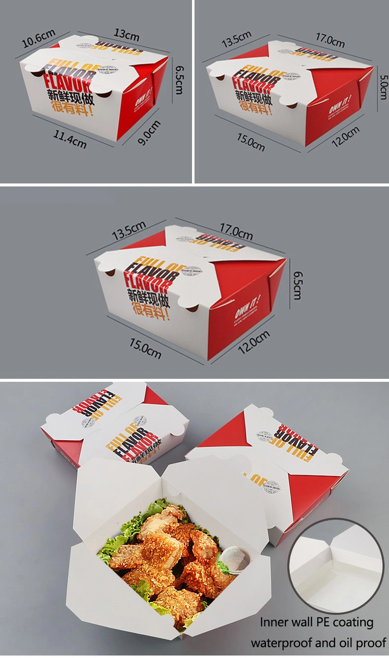 Hot Dog Food Tray Take Away Chicken Wing Foil Paper for Wrapping Burger Hamburger Lunch Box Sandwich Fast Food Packaging